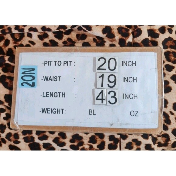 TORRID Women Plus Sz 3X Leopard Print Mini Fit Flare Dress Knit Sleeveless 20NA - Picture 6 of 6